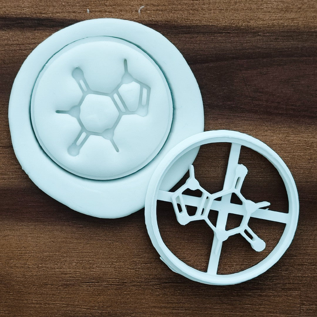 Molekula kofeinu | vykrajovátko - Baker's Paradise