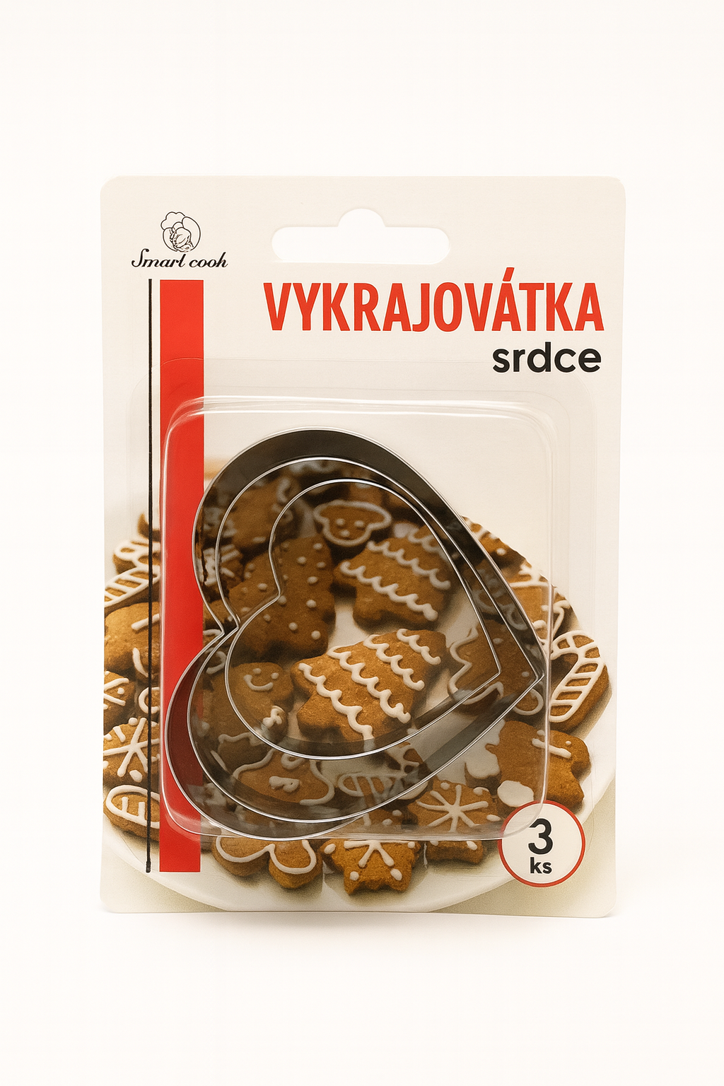 Srdce | Kovové vykrajovátko 3ks